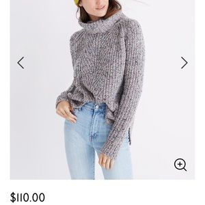 Madewell colorfleck ribbed turtle neck sweater
